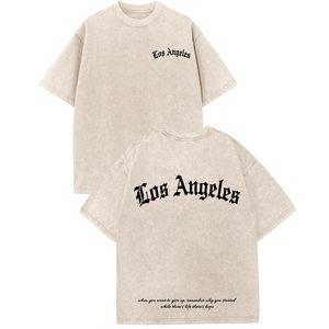 Factory Custom Logo Heavy Cotton Acid Wash Vintage <strong>T</strong> <strong>Shirt</strong> Men <strong>Gothic</strong> Letter Graphic Oversized Loose Streetwear Tee Bulk Supply - Product Image 1