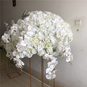 A-1436 زينة زفاف على شكل كرة زهور مع زهور الأوركيد البيضاء - Product Image 5