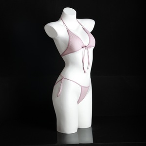 Ensemble de lingerie sexy 3 pièces en jersey de polyester violet clair, costume féminin, type fille mignonne, tentation - Product Image 3