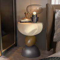 Table basse moderne de style scandinave crème verre marbre matériel panneau de bois Table d'appoint salon ornement coin canapé décor