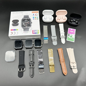 <span class=keywords><strong>Montre</strong></span> connectée WK76 Mate magnétique pour appels, écouteurs, design carré en silicone, bracelet multisports, alertes d'informations, écran HD - Product Image 1