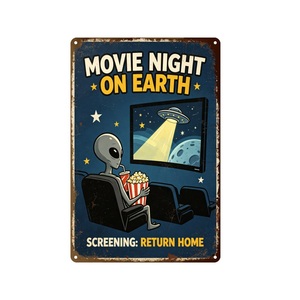 En gros, Panneaux métalliques rétro de <span class=keywords><strong>la</strong></span> série OVNI et Extraterrestres 'Je veux croire', Décoration murale pour Pub, Café, Man Cave, Collection - Product Image 4