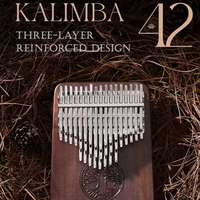 Premium Sequential 42 Key Walnut Hluru Life Tree Kalimba Thumb Piano for Meditation & Daily Entertainment
