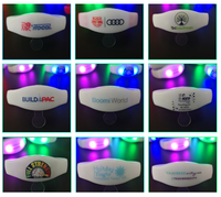 Bracelet LED en silicone ABS RICHSHINING avec logo personnalisé, 15 couleurs, télécommande sans fil DMX, pour la rentrée scolaire, les concerts, les fêtes et les événements