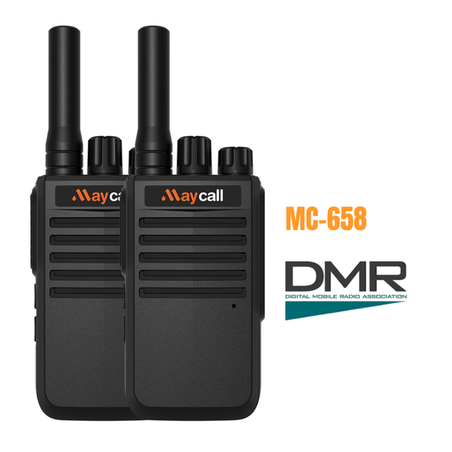 Maycall 5 Watts FRS DMR Digital Intercom Radio Two-Way Walkie Talkie IPX4 Water Resistant 3-15KM Range VHF 136-174 UHF 400-470