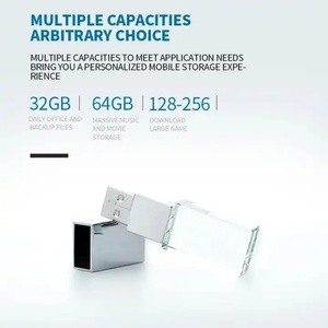 Memoria USB 2.0 Personalizable con Logotipo 3.0, Transparente de Cristal, 2GB 4GB 8GB 128GB, Dispositivo de Almacenamiento de Acrílico para Fotógrafos - Product Image 4