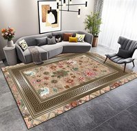 Tapis de sol abstrait de luxe pour salon, tapis à poils longs et courts en velours cristal doux pour salon