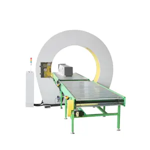 Automatic Horizontal Pallet Stretch Packing Board Orbital Wrapper Wrapping Machine Fully Auto Horizontal Wrapping Machine