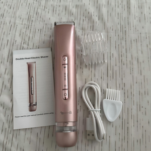 Rasoir électrique double tête étanche IPX7 rechargeable, tondeuse corporelle et faciale sans fil pour usage domestique - Product Image 6