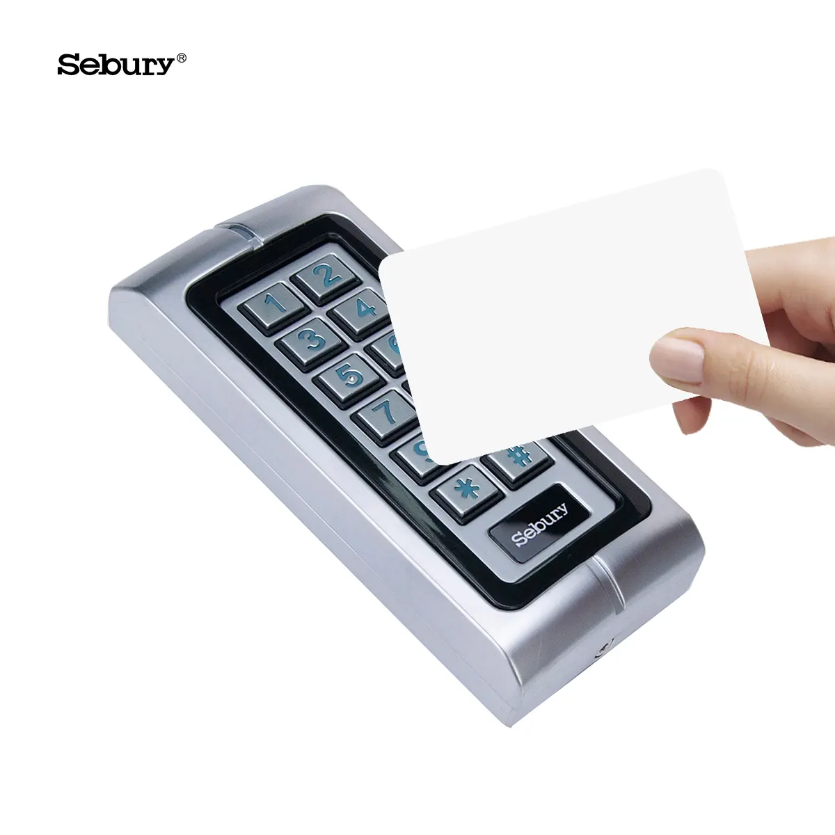 Sebury رمز PIN (رقم التعريف الشخصي) + بطاقة 125 كيلو هرتز بوابة معدنية التحكم في الوصول القراء المحمولة حجم بطائق ممغنطة قارئ لباب واحد