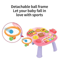 Marche-bébé 4 en 1, jouets pour bébés et tout-petits, marche-bébé multifonction, chariot de marche, poussette, table d'apprentissage musicale, jouet pour apprendre à marcher