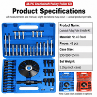Kit de 48 outils universels en acier allié à haute teneur en carbone pour le démontage de poulie de vilebrequin et de poulie de courroie de distribution pour Buick Opel Regal Lacrosse GL8