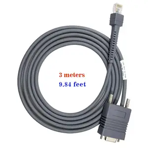 Escáner de código de barras con Cable, lector de cable de alimentación, ODM OEM 3M DB9 a RJ50 RS232, CBA-R01-S10PAR, pos