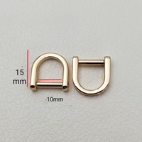 10mm métal alliage de Zinc or léger détachable réglable vis en forme de U sac matériel accessoires D anneaux connecter boucle pour sangle