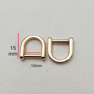 10มม. โลหะผสมสังกะสีแสงสีทองที่ถอดออกได้สกรูรูปตัวยูอุปกรณ์ฮาร์ดแวร์กระเป๋าแหวน <span class=keywords><strong>D</strong></span> เชื่อมต่อหัวเข็มขัดสำหรับสายรัด - Product Image 6