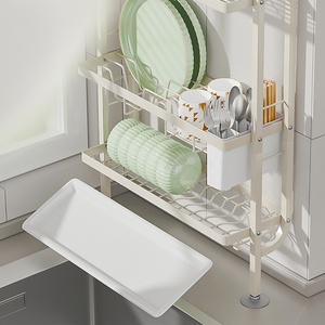 Cocina <span class=keywords><strong>de</strong></span> 3 niveles sobre el fregadero, vajilla, plato, cuenco, almacenamiento <span class=keywords><strong>de</strong></span> platos, estante <span class=keywords><strong>de</strong></span> secado <span class=keywords><strong>de</strong></span> platos <span class=keywords><strong>de</strong></span> <span class=keywords><strong>pared</strong></span>, <span class=keywords><strong>escurridor</strong></span> <span class=keywords><strong>de</strong></span> cubiertos - Product Image 5