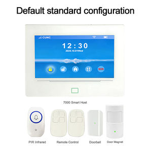 نظام إنذار أمان منزلي ذكي من تويا يعمل بتقنية واي فاي و4G مع وحدة تحكم ذكية لورا FSK وشاشة لمس ملونة بالكامل مقاس 7 بوصات من البلاستيك ABS وبطارية 5000 مللي أمبير - Product Image 5