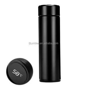 wholesale customized stainless steel smart vacuum flask insulated control smart temperature bottle with LED display