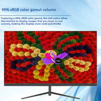 Promotion Moniteur de jeu économique 24 pouces sans bordure LCD 1920x1080 FHD 165Hz 1ms Temps de réponse Panneau VA Support fixe Éclairage