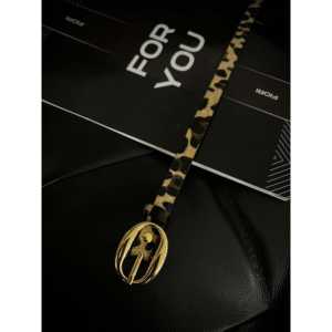 Cinturón para mujer Fiori con hebilla ovalada, diseño chapado en aleación con estampado de leopardo, estilo casual, para uso diario - Product Image 2