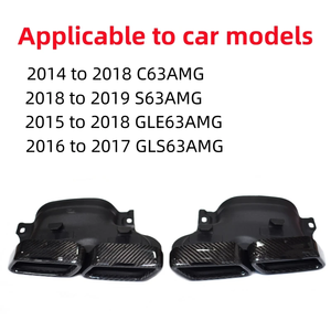 Embout arrière en fibre de carbone modifié AMG Scorpio AK pour Mercedes-Benz Classe C W205 <span class=keywords><strong>GLE</strong></span> Bouche carrée Accessoires extérieurs à quatre sorties - Product Image 4