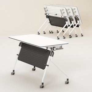New Type Modern Meeting Room Modular Removable <b>Foldable</b> <b>Tables</b> Training Desk with Wheels - Product Image 4