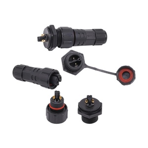 LED <span class=keywords><strong>Trafficlight</strong></span> progetto 2pin pannello di potenza Mount maschio spina M16 10A maschio connettore femmina in plastica tipo saldatore IP68 - Product Image 1