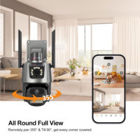 Caméra de sécurité domestique sans fil en gros, caméra WIFI de sécurité 1MP à double objectif, caméra intérieure compatible WIFI, application PIX-LINK CAM