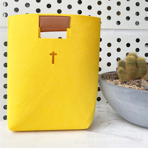 Custom Unisex Open Bohemian Carved Cross <strong>Holy</strong> Bible Felt Cover Carrying <strong>Bag</strong> - Product Image 2