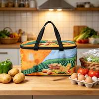 Sac de pique-nique thermique imperméable avec doublure en EVA, sac isotherme portable avec poche intérieure zippée pour barbecue et plage