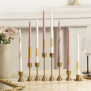 <span class=keywords><strong>Artdeco</strong></span> altre decorazioni di lusso in oro nero con candela di colore fornisce candele coniche per la cena per il matrimonio del ristorante - Product Image 2