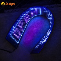 Écran LED flexible à commande par application, écran LED personnalisé avec texte, panneau de pixels matriciels LED, intelligent