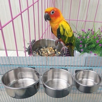 Bol à aliments en acier inoxydable 2022, 1 pièce, pour oiseau, perroquet, animaux de compagnie, nouveau produit