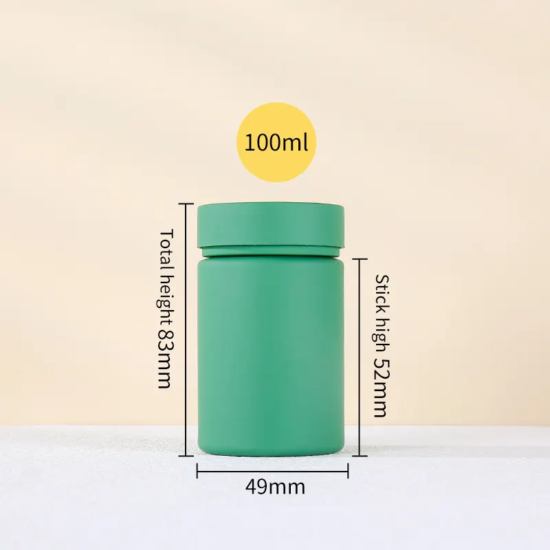 100 120 180 Ml Groene Custom Plastic Supplement Container Matte Plastic Fles Voor Pil Capsule Vitamine Medische Snoep