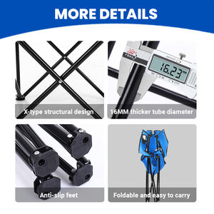 تجربة راحة وسهولة لا مثيل لها مع كرسي تخييم خارجي حديث من الفولاذ المقاوم للصدأ خفيف الوزن قابل للطي - Product Image 3