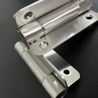 Accessoire de quincaillerie : Charnière de porte en bois à ressort en acier inoxydable à coins arrondis, charnière encastrée