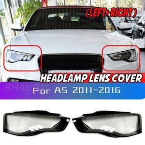 สำหรับ Audi A5 ปี 2011-2016 โคมไฟซ้ายขวา ไฟเดย์ไลท์ LED ฝาครอบเลนส์ไฟหน้า LED - Product Image 1