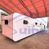 Cabine de bureau préfabriquée économique et mobile, personnalisable, de 20 pieds ou 40 pieds, pour terrain non utilisé