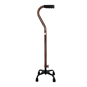 Aluminum alloy Steel four-claw Walking Crutch hiking telescopic cane elderly walker adjustable walking stick