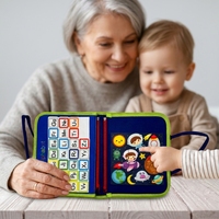 Livre d'activités Montessori personnalisable en feutre, livre silencieux préscolaire, livre sensoriel d'apprentissage précoce pour bébés, livre d'autocollants magiques, jouets pour enfants et tout-petits