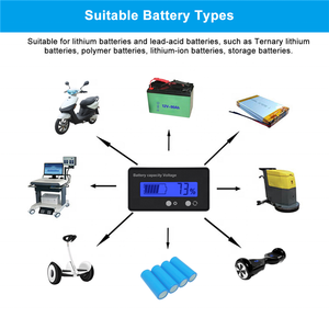 12-84V Chì Axit Lithium Chỉ Báo Dung Lượng Pin Xe Máy Xe Máy Vôn Kế Kỹ Thuật Số Công Cụ Đo Điện Áp - Product Image 6