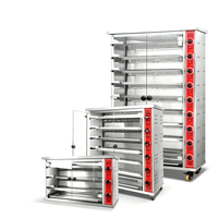 Rôtissoire électrique à convection double zone 6 oiseaux, air chaud 360° °   Rôtissoire à poulet automatique pour la restauration en espace public de taille moyenne