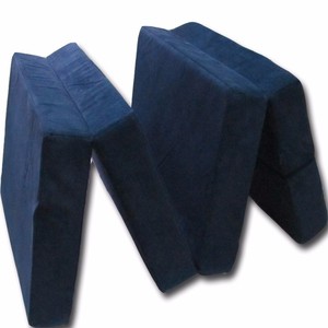 Compress Foldable <strong>Sofa</strong> Hot Selling Navy Blue Velour Fabric Foam 5-Folding Traditional Style <strong>Sofa</strong> <strong>Bed</strong> Mattress Removable <strong>Cover</strong> - Product Image 3
