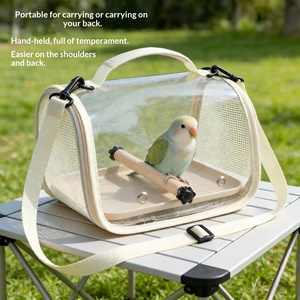 Bolsa de Transporte Transparente para Pájaros, Portátil, con Percha, Malla Transpirable y Correa para el Hombro, para Loros, Venta al Por Mayor del Fabricante - Product Image 4