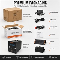 Station d'alimentation portable 2000W 1024Wh, générateur solaire haute capacité avec prises AC pour l'alimentation de secours domestique en cas d'urgence