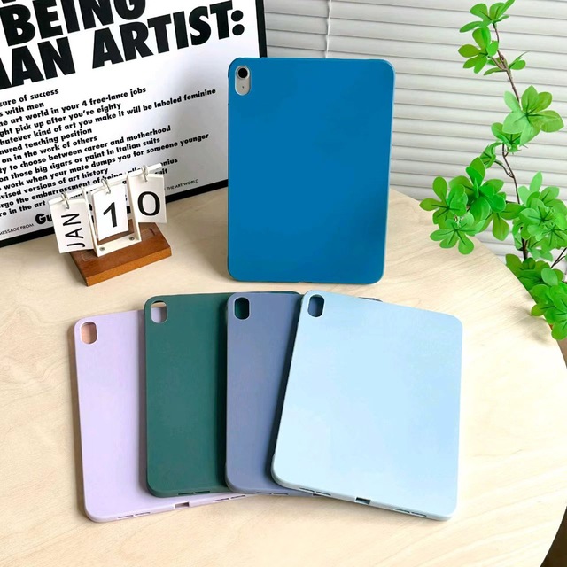 Trending Premium Fashion Silicone Skin Feel Pure Color Case Anti-Drop Protective Tablet Cover for iPad Pro 11 Mini 7 6 Pro