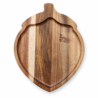Plateau de service en bois d'acacia pour fruits, biscuits, noix, sushis, bacon – Idéal pour la cuisine et la table – Vente en gros