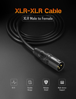 Cable XLR para Micrófono, Conector Cannon, Cable de Extensión para Guitarra, Cable de Micrófono para Mezclador de Audio y Amplificadores C117