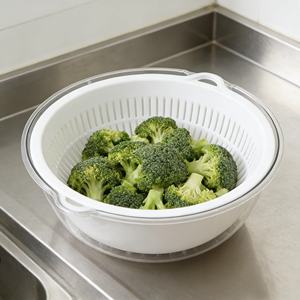 Colador y escurridor de verduras, herramienta de almacenamiento de cocina, cesta de drenaje de silicona, cesta para lavar frutas y verduras - Product Image 2