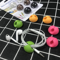 Organisateur de câble métallique en plastique personnalisé 6 pièces pour voitures de bureau câble de casque de téléphone avec autocollant adhésif organisateur de câble